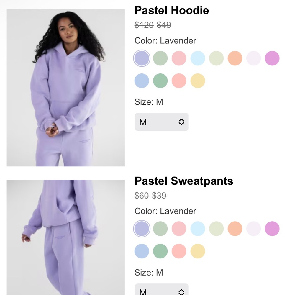 Comfrt Lavender Pastel Hoodie and Sweatpants Set